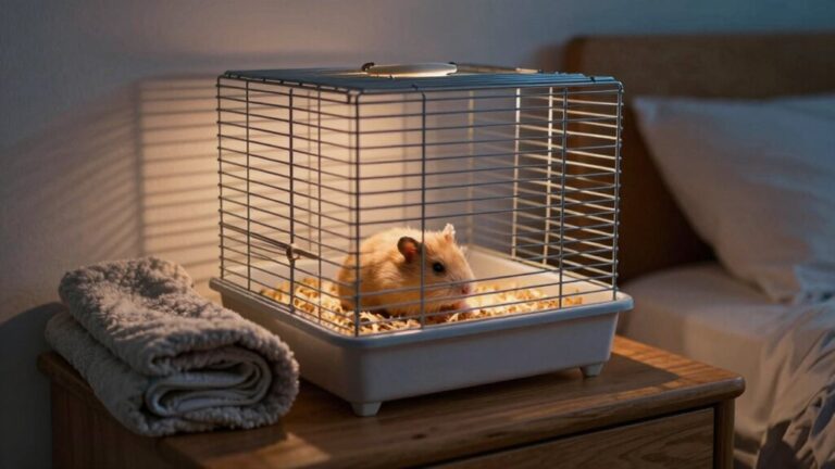 blanket over hamster cage