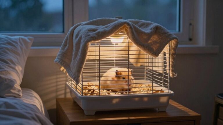 blanket over hamster cage