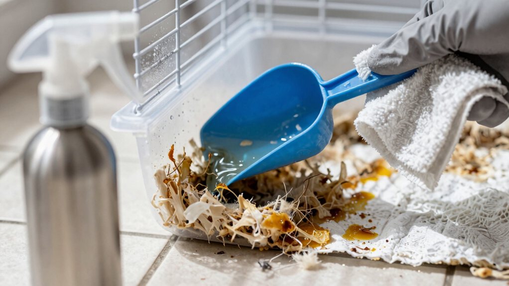 clean hamster cage thoroughly