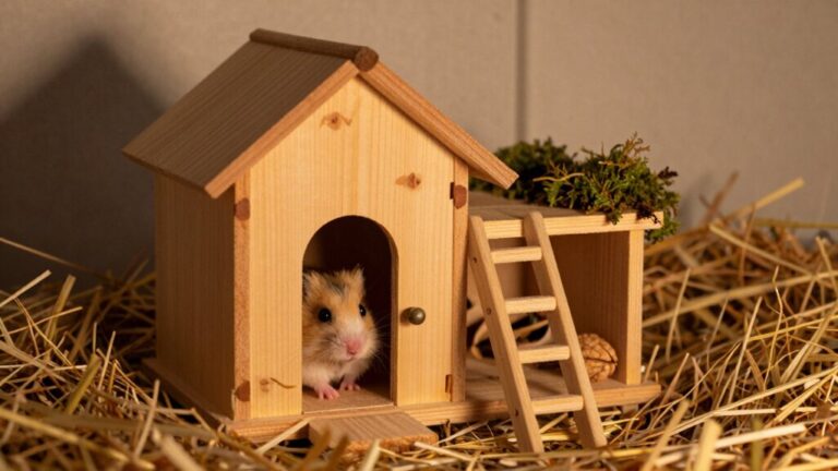 cozy wooden hamster houses