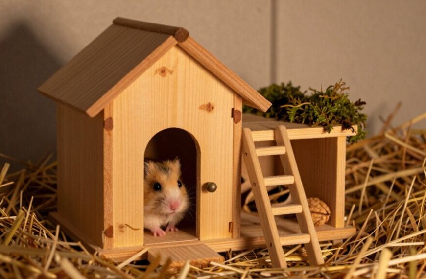 cozy wooden hamster houses