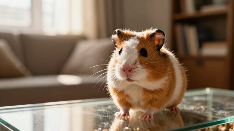 curious hamster stares intently