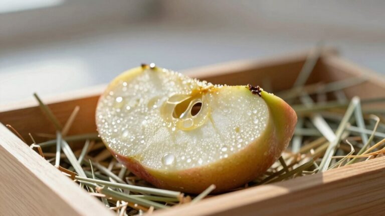 fresh apple pieces