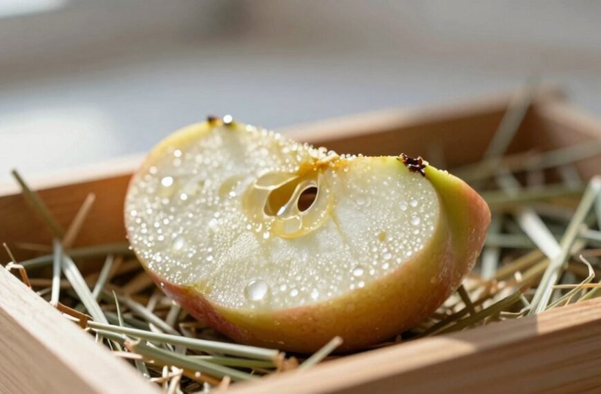 fresh apple pieces
