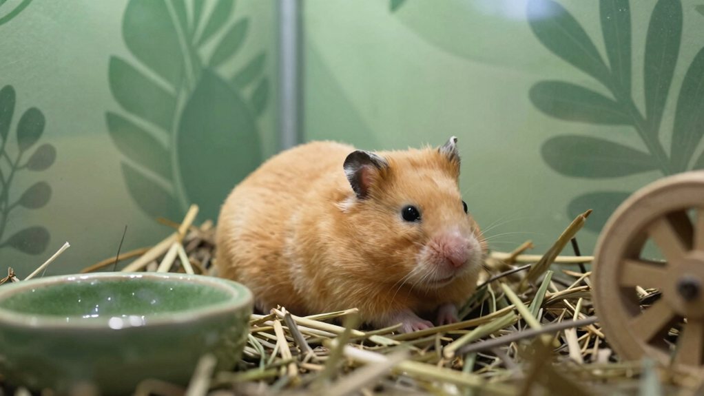 green environment calms hamsters