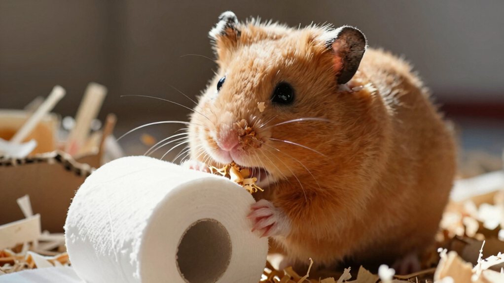 hamster overeats toilet paper