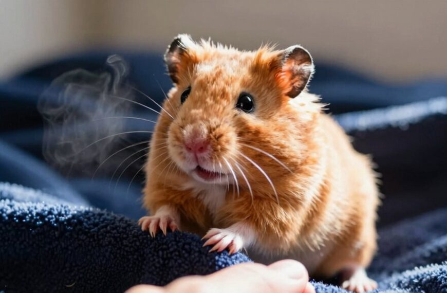 hamster squeaks when handled