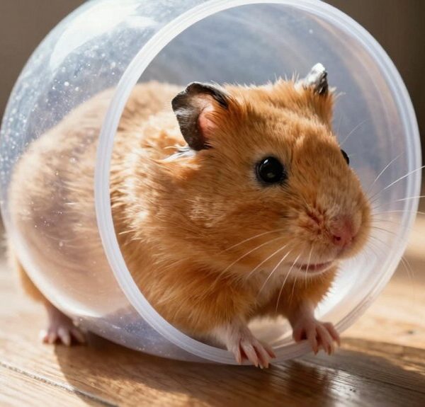 hamsters playing with balls