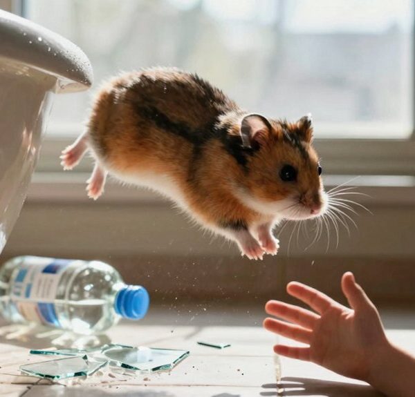 never squeeze or drop hamster