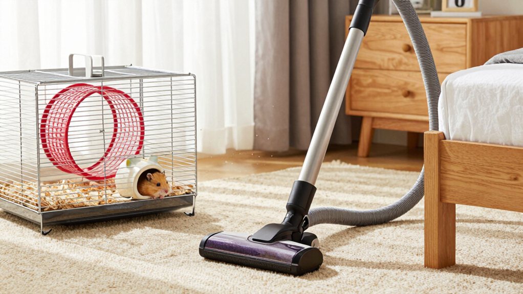 protect hamster during vacuuming