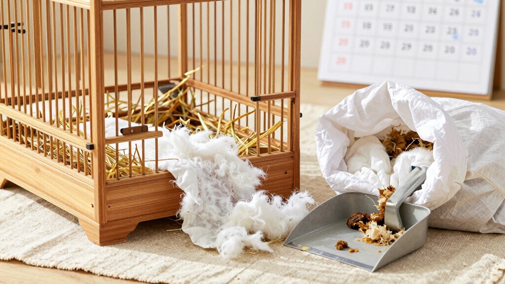 replace bedding weekly