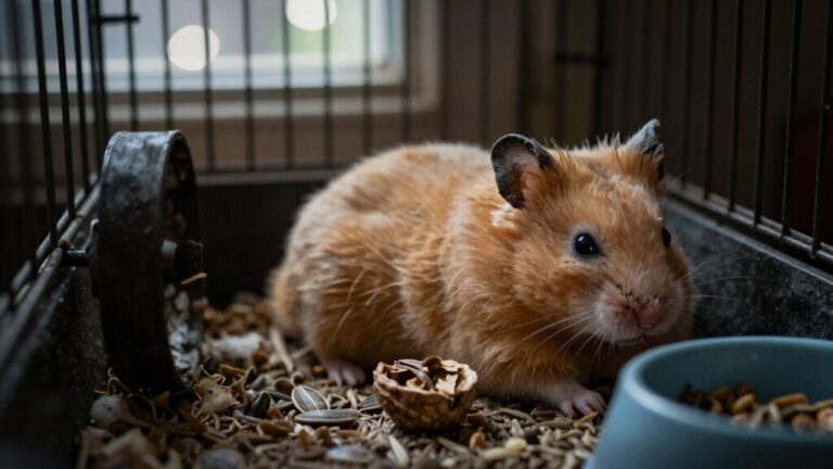 sits still stops eating