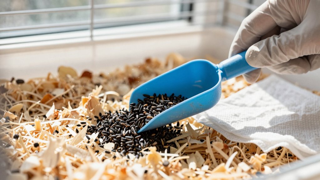 spot clean waste regularly