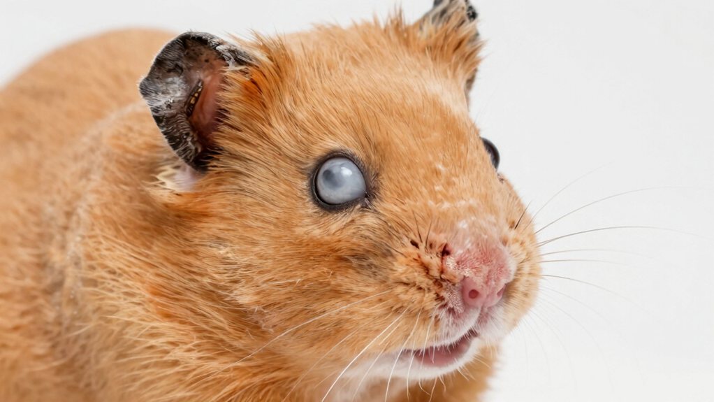 teeth affecting hamster eyes