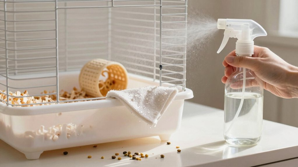 vinegar water hamster cage cleaning